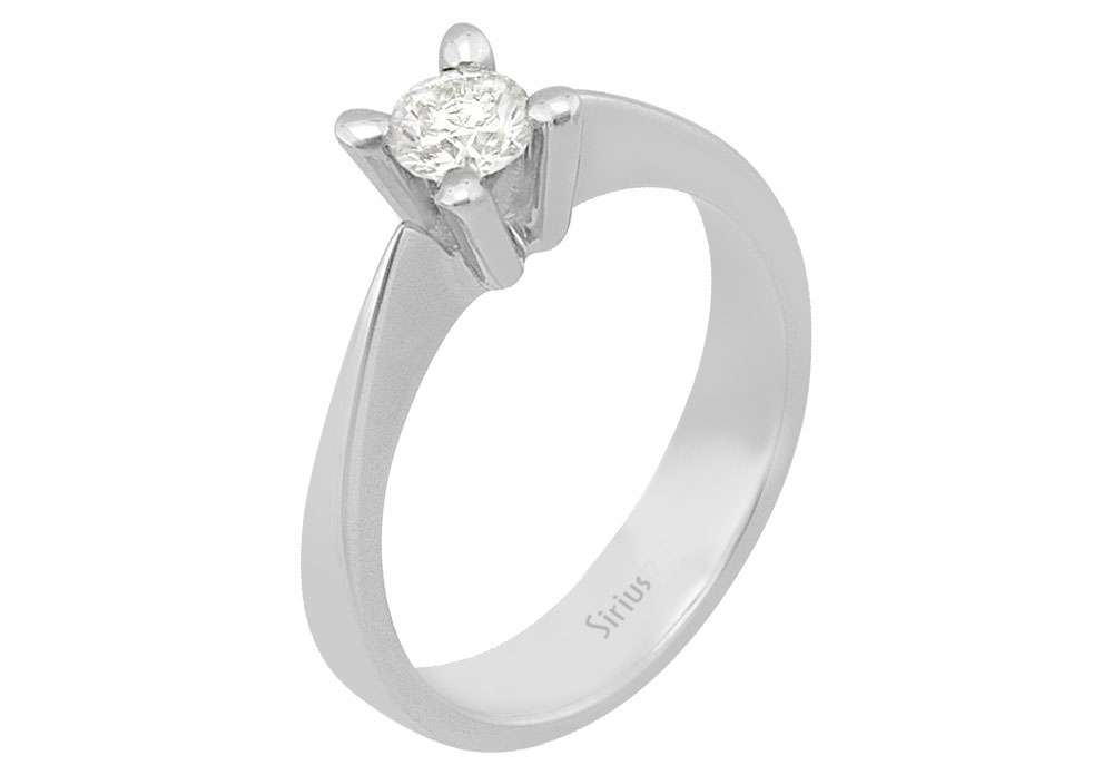 Eleganter Weißgold Solitärring mit 0,43 Karat laborgezüchtetem Diamant - 14K - hochwertiger Schmuck von Rosy Lab Diamonds