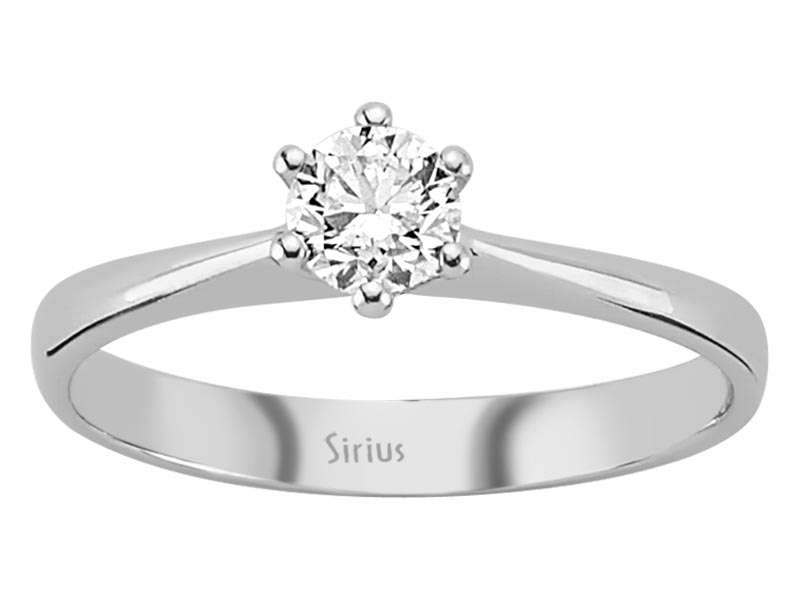 White gold ring with 1 Diamond, 0.34 ct, in 14K gold – Timeless Engagement Ring – high-quality Jewelry by Rosy Lab Diamonds