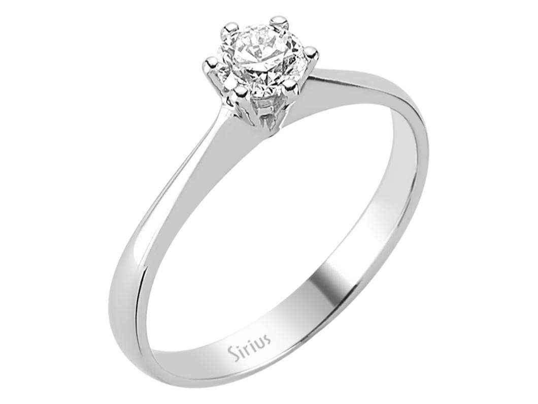 White gold ring with 1 Diamond, 0.34 ct, in 14K gold – Timeless Engagement Ring – high-quality Jewelry by Rosy Lab Diamonds