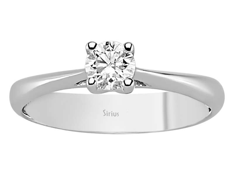 Weißgoldring mit 1 Diamant 0,32 ct in 14K Gold - Zeitloser Verlobungsring - hochwertiger Schmuck von Rosy Lab Diamonds