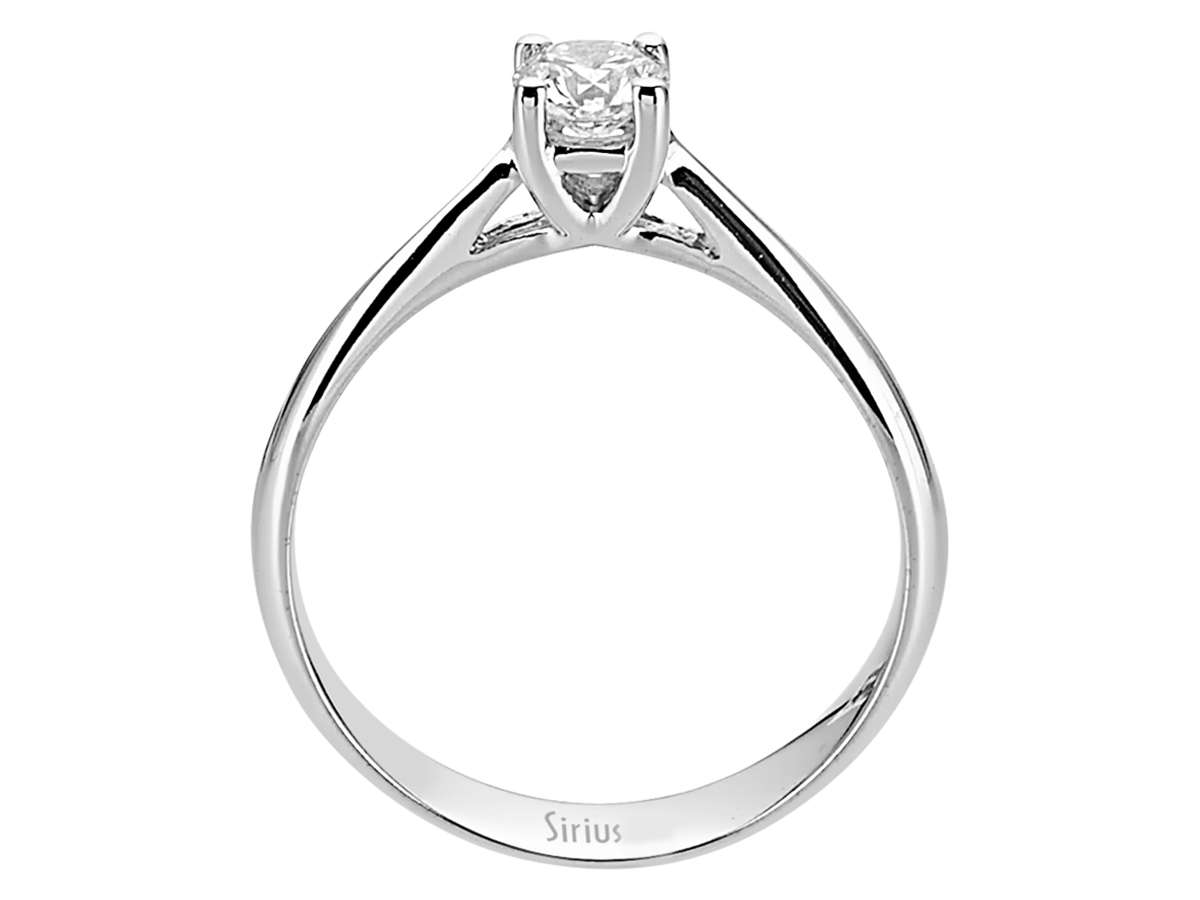Weißgoldring mit 1 Diamant 0,32 ct in 14K Gold - Zeitloser Verlobungsring - hochwertiger Schmuck von Rosy Lab Diamonds