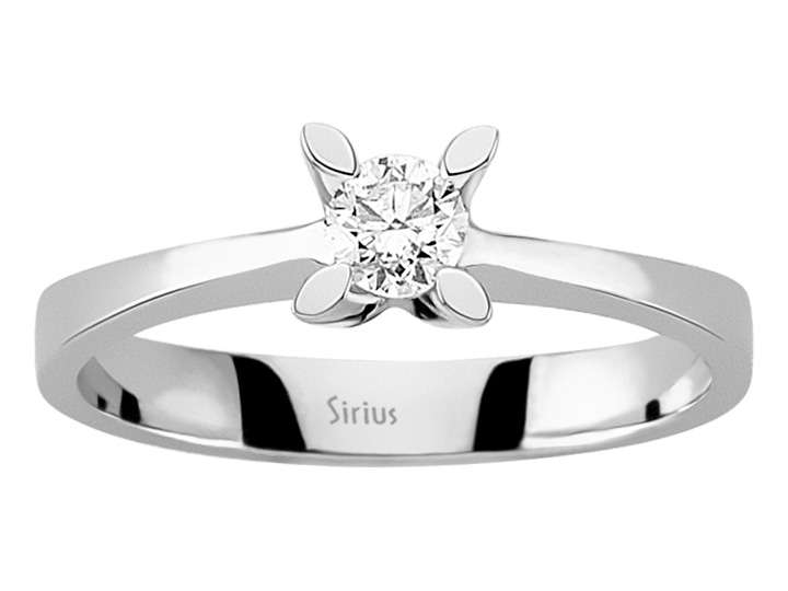 Solitaire Ring with 0.25 ct Diamond | 14K White Gold - high-quality Jewelry by Rosy Lab Diamonds