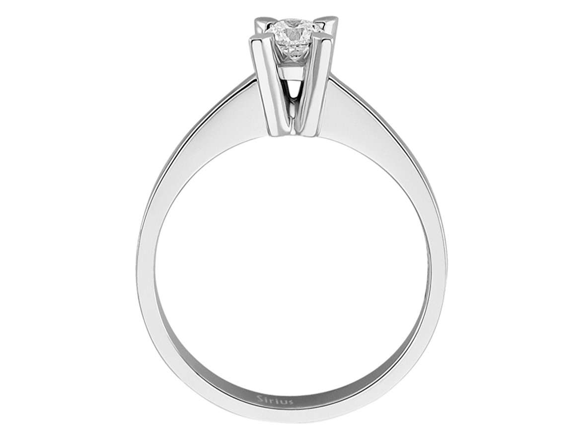Solitaire Ring with 0.25 ct Diamond | 14K White Gold - high-quality Jewelry by Rosy Lab Diamonds