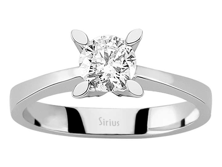 Solitaire Ring with a 0.65 ct Diamond | 14K White Gold - high-quality Jewelry from Rosy Lab Diamonds