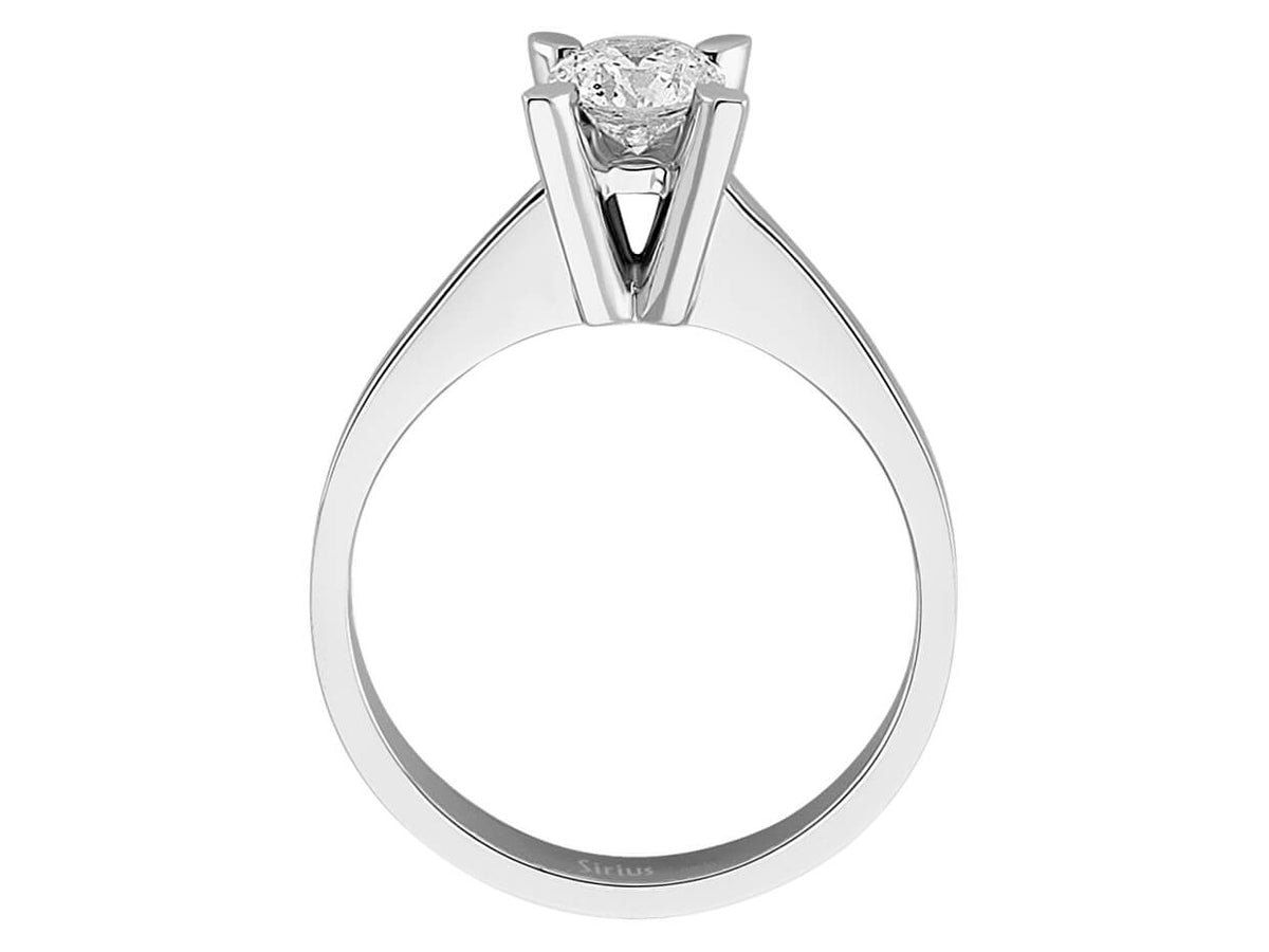 Solitaire Ring with a 0.65 ct Diamond | 14K White Gold - high-quality Jewelry from Rosy Lab Diamonds