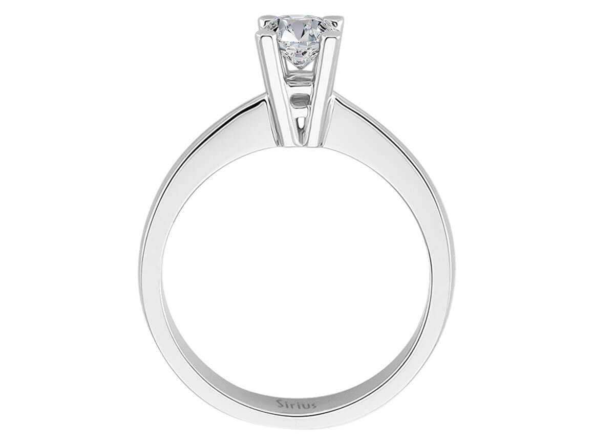 Solitärring mit 0,38 ct rundem Diamanten | 14K Weißgold - hochwertiger Schmuck von Rosy Lab Diamonds