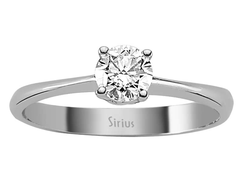 Klassischer Solitärring mit 0,36 ct Labor-Diamant in 14K Weißgold - hochwertiger Schmuck von Rosy Lab Diamonds