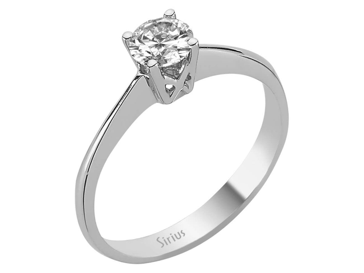 Klassischer Solitärring mit 0,36 ct Labor-Diamant in 14K Weißgold - hochwertiger Schmuck von Rosy Lab Diamonds