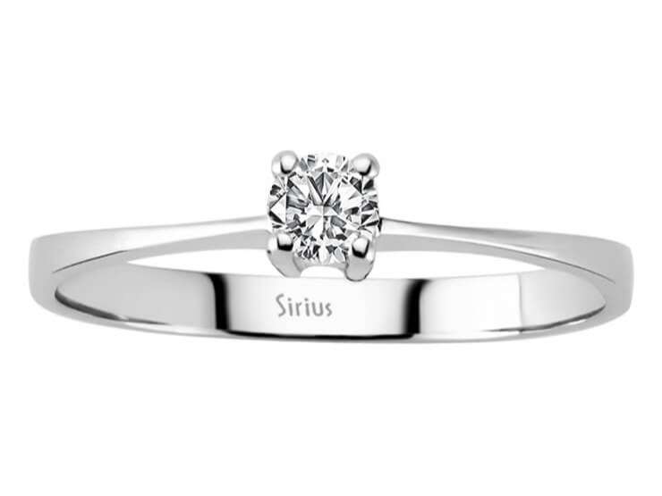 Feiner Solitärring mit 0,18 ct Labor-Diamant in 14K Weißgold - hochwertiger Schmuck von Rosy Lab Diamonds