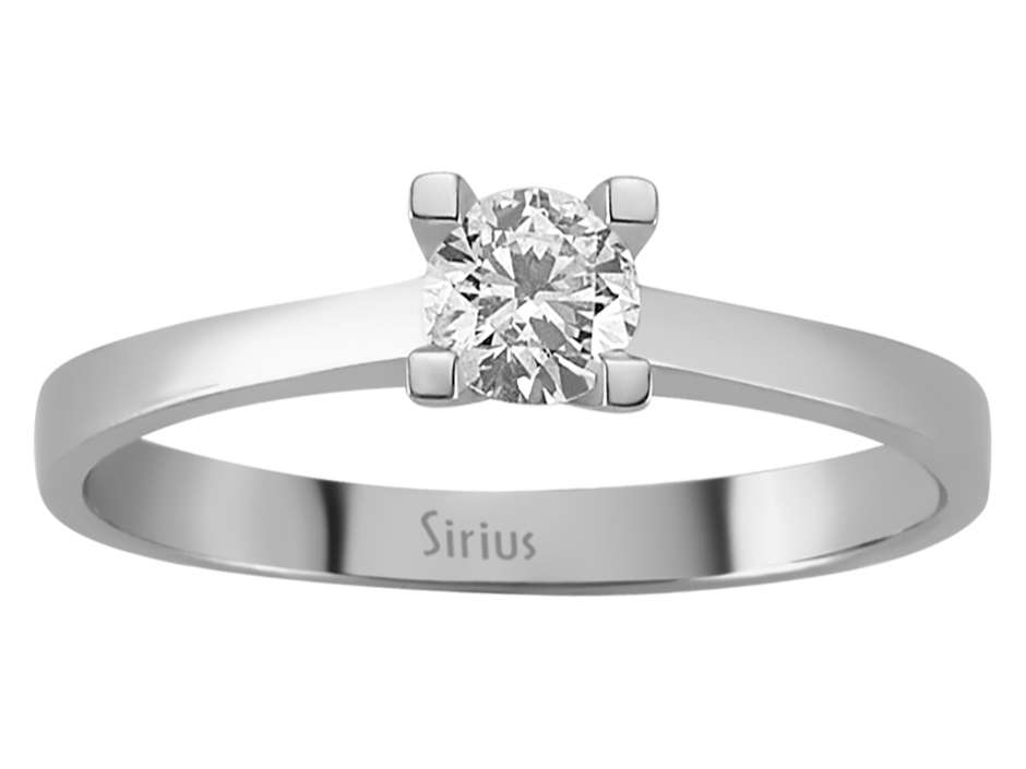 Delicate Solitaire Ring with a 0.31 ct Lab-Grown Diamond in 14K White Gold – High-Quality Jewelry by Rosy Lab Diamonds