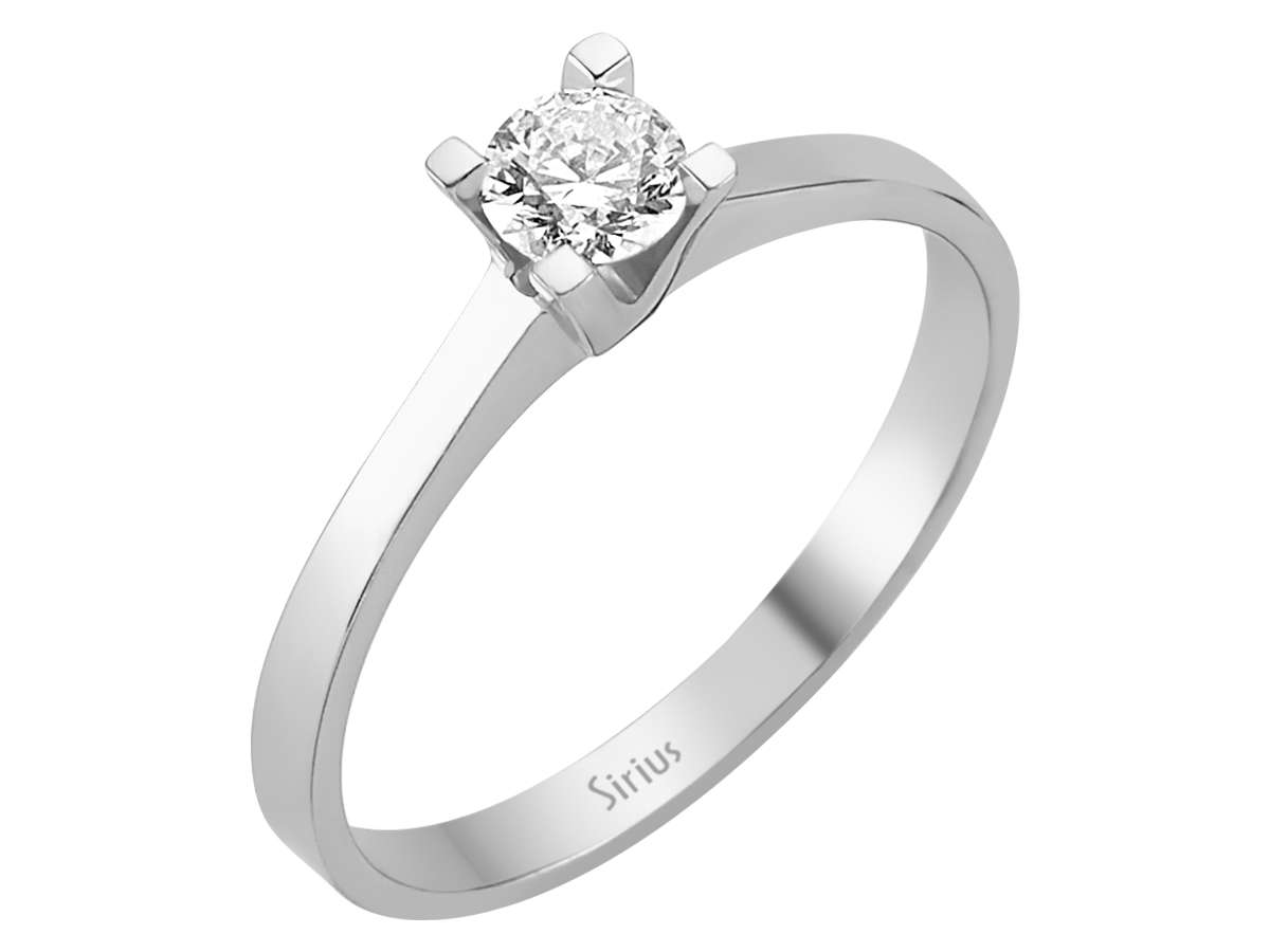 Delicate Solitaire Ring with a 0.31 ct Lab-Grown Diamond in 14K White Gold – High-Quality Jewelry by Rosy Lab Diamonds