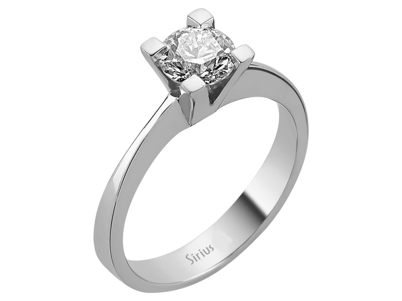 Classic Solitaire Ring with a 0.72 ct Lab-Grown Diamond in 14K White Gold – High-Quality Jewelry from Rosy Lab Diamonds