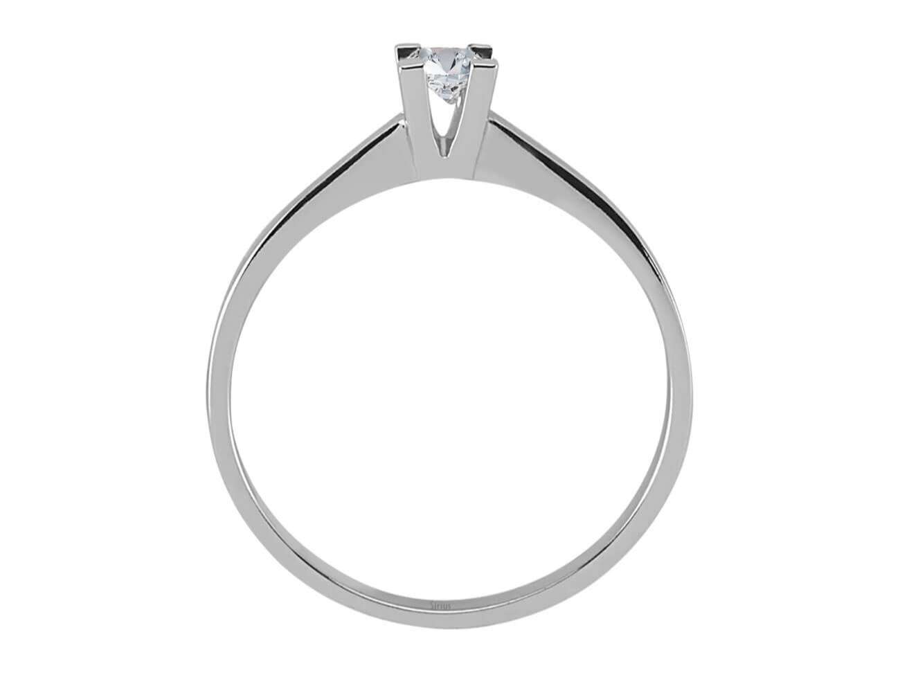 Weißgoldring mit einem 0,15 Karat laborgezüchteten Diamanten – 14K 2,11g