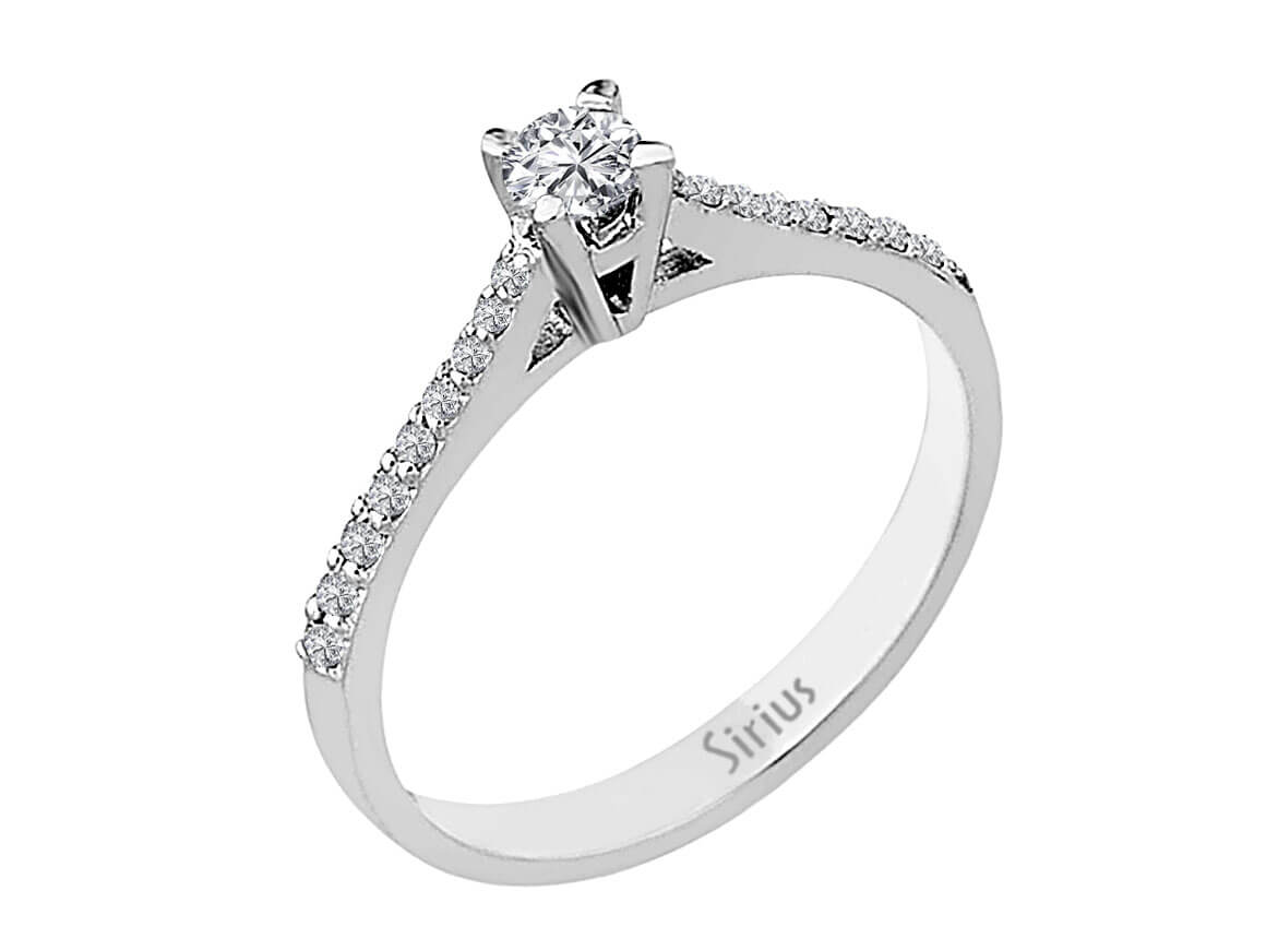Weißgoldring mit 19 laborgezüchteten Diamanten 0,30ct - 14K 2,12g - hochwertiger Schmuck von Rosy Lab Diamonds