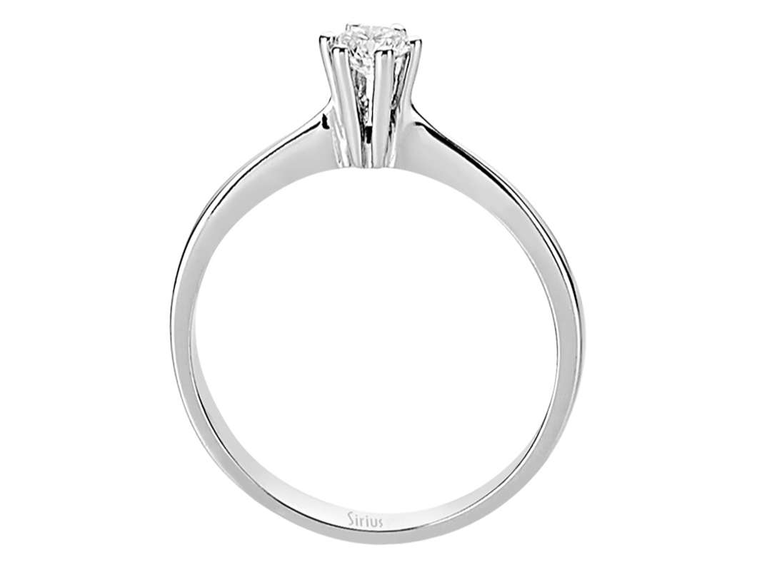Weißgoldring mit 1 laborgezüchteten Diamanten (0,23 Karat)