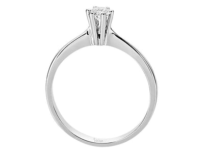 Weißgoldring mit 1 laborgezüchteten Diamanten (0,23 Karat)