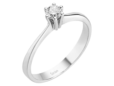 Weißgoldring mit 1 laborgezüchteten Diamanten (0,23 Karat)