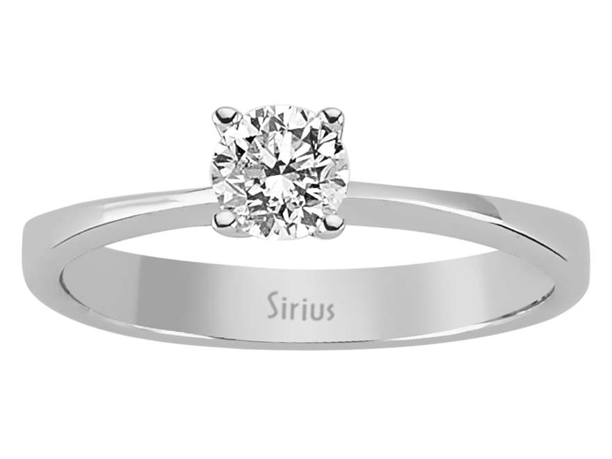 Weißgoldring mit 1 laborgezüchteten Diamanten (0,42 Karat)