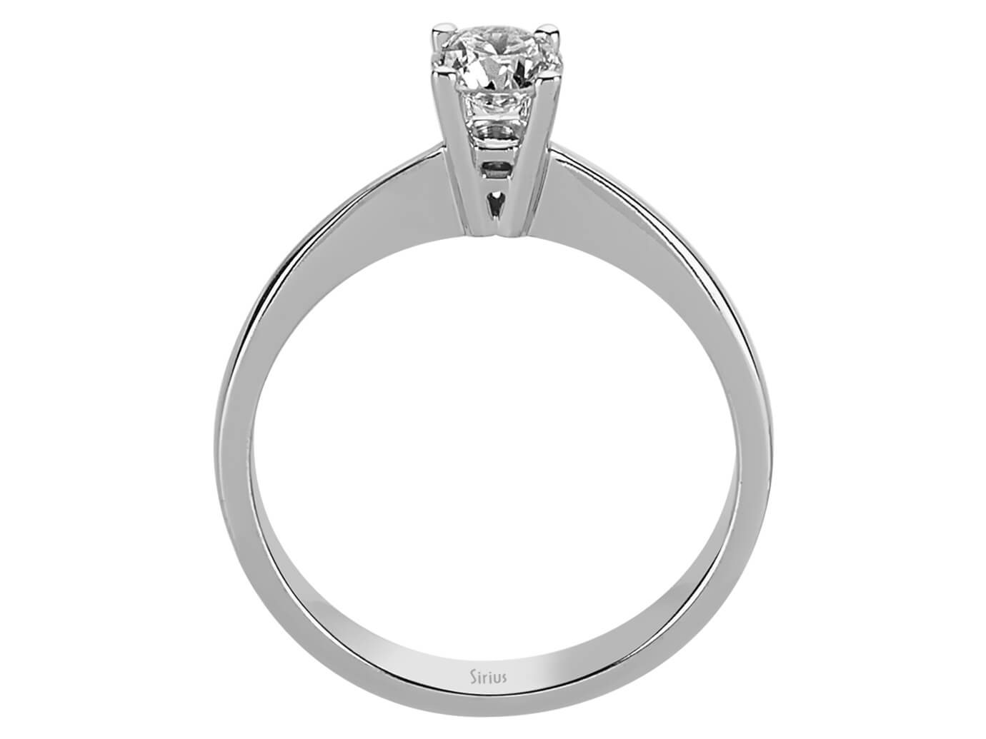 Weißgoldring mit 1 laborgezüchteten Diamanten (0,42 Karat)