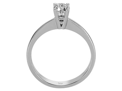 Weißgoldring mit 1 laborgezüchteten Diamanten (0,42 Karat)