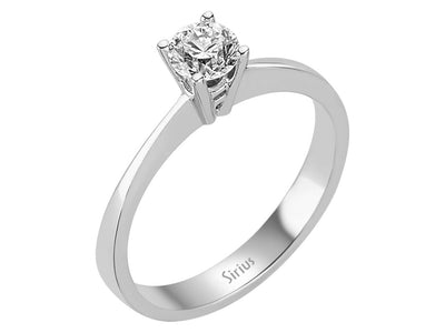 Weißgoldring mit 1 laborgezüchteten Diamanten (0,42 Karat)
