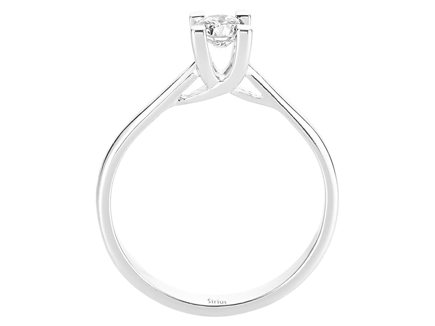 Weißgoldring mit 1 laborgezüchteten Diamanten (0,33 Karat)