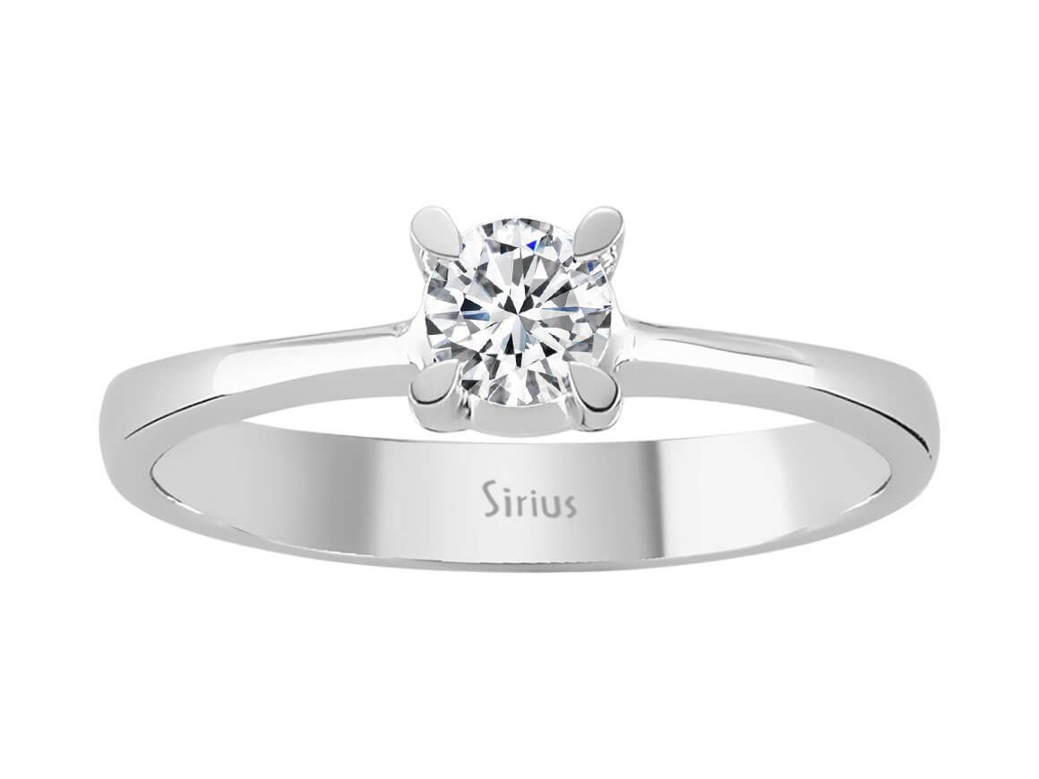 Eleganter Solitär-Ring mit 0,31 ct Diamant in 18K Weißgold