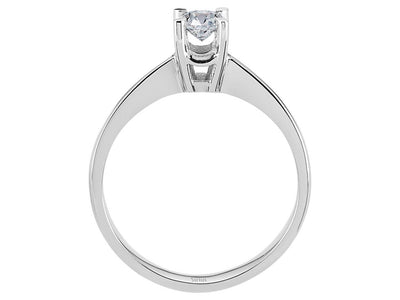 Eleganter Solitär-Ring mit 0,31 ct Diamant in 18K Weißgold