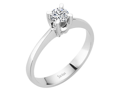Eleganter Solitär-Ring mit 0,31 ct Diamant in 18K Weißgold
