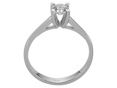 Zeitloser Solitär-Ring mit 0,43 ct Diamant in 14K Weißgold