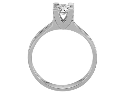 Klassischer Solitär-Ring mit 0,44 ct Diamant in 14K Weißgold