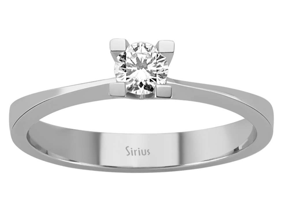 Klassischer Weißgold Solitärring mit 0,23 ct Labor Diamant | 14K - hochwertiger Schmuck von Rosy Lab Diamonds