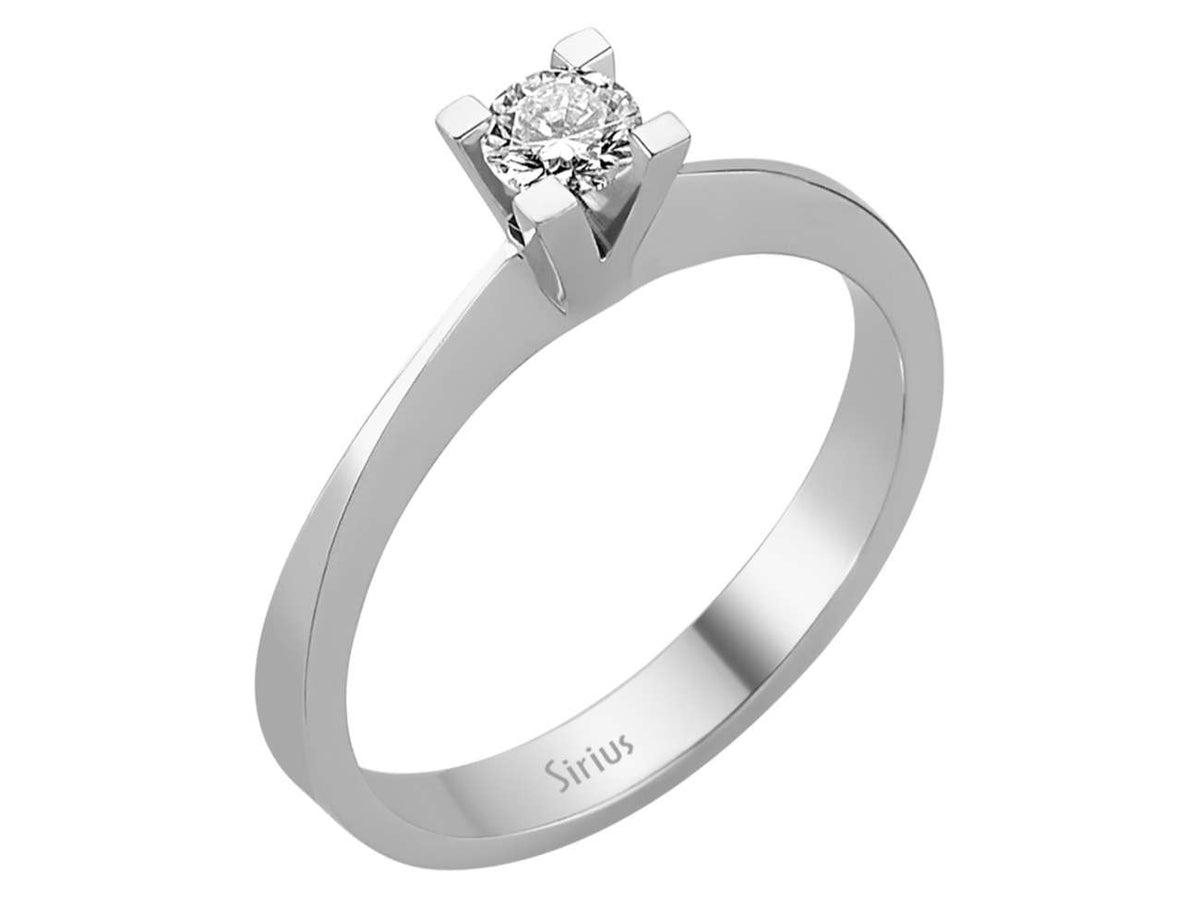 Klassischer Weißgold Solitärring mit 0,23 ct Labor Diamant | 14K - hochwertiger Schmuck von Rosy Lab Diamonds