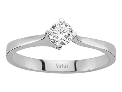 Feiner Solitär-Diamantring – 0,25 Karat – 14K Weißgold – Modell 15R0062