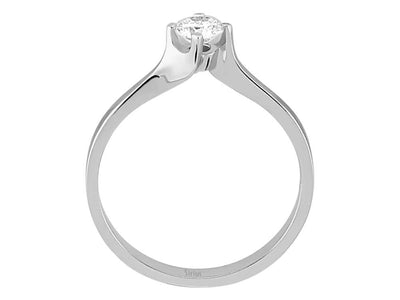 Feiner Solitär-Diamantring – 0,25 Karat – 14K Weißgold – Modell 15R0062