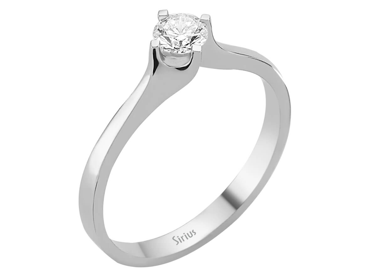 Feiner Solitär-Diamantring – 0,25 Karat – 14K Weißgold – Modell 15R0062