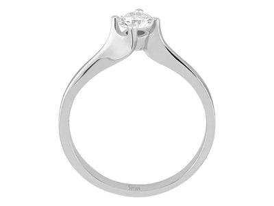 Klassischer Solitär-Diamantring – 0,32 Karat – 14K Weißgold – Modell 15R0063