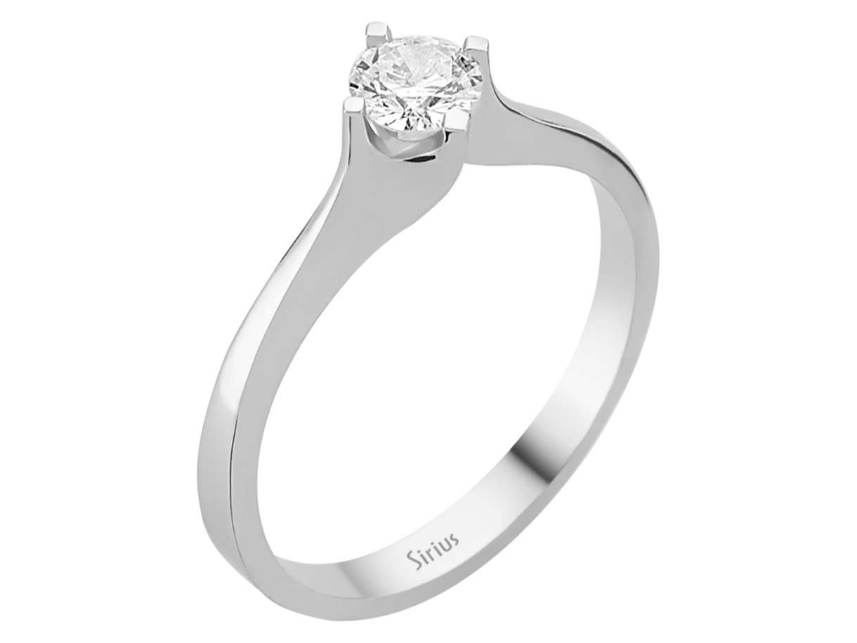 Klassischer Solitär-Diamantring – 0,32 Karat – 14K Weißgold – Modell 15R0063