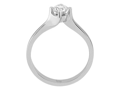Zeitloser Solitär-Diamantring – 0,41 Karat – 14K Weißgold – Modell 15R0064
