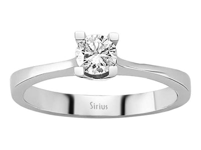 Zarter Solitärring mit 0,30 ct Diamant aus 14K Weißgold – Modell 15R0065
