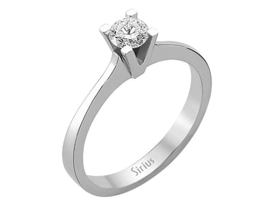 Zarter Solitärring mit 0,30 ct Diamant aus 14K Weißgold – Modell 15R0065