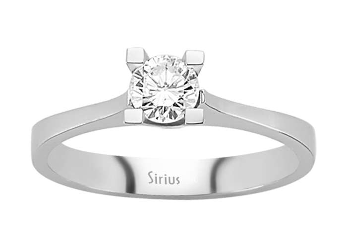 Bague solitaire en diamant de 0,38 ct – Or Blanc 14 carats – modèle 15R0066 – Bijoux haut de gamme de Rosy Lab Diamonds