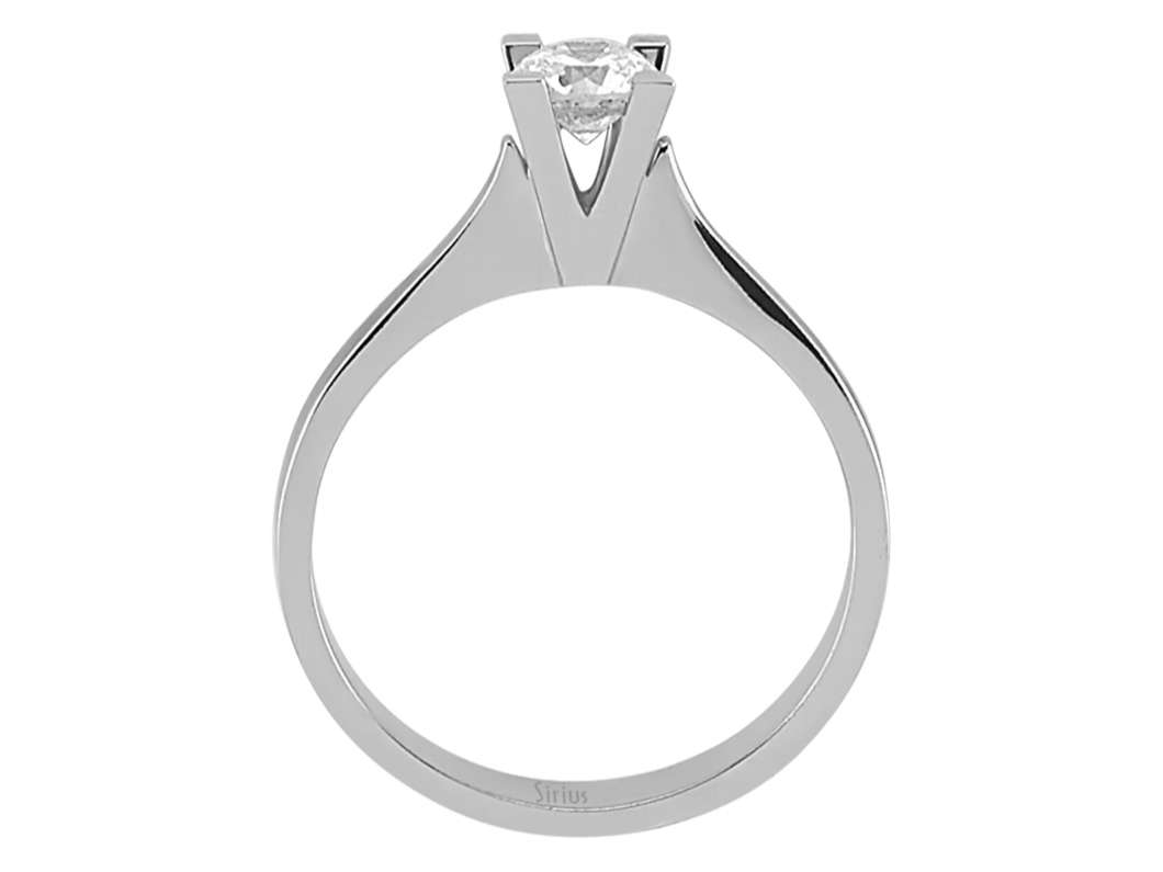 Bague solitaire en diamant de 0,38 ct – Or Blanc 14 carats – modèle 15R0066 – Bijoux haut de gamme de Rosy Lab Diamonds
