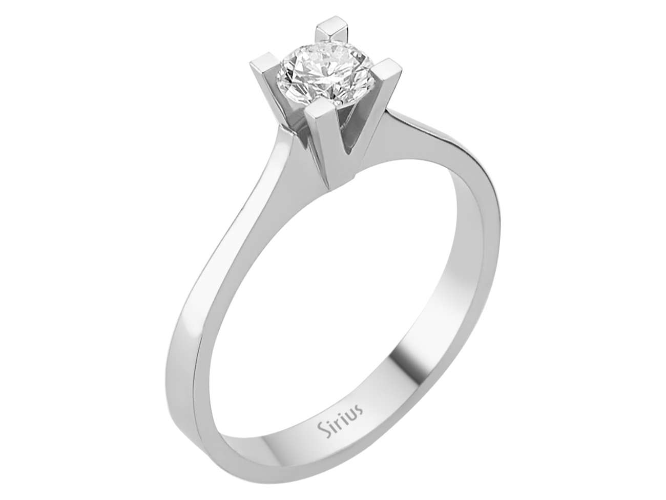 Bague solitaire en diamant de 0,38 ct – Or Blanc 14 carats – modèle 15R0066 – Bijoux haut de gamme de Rosy Lab Diamonds