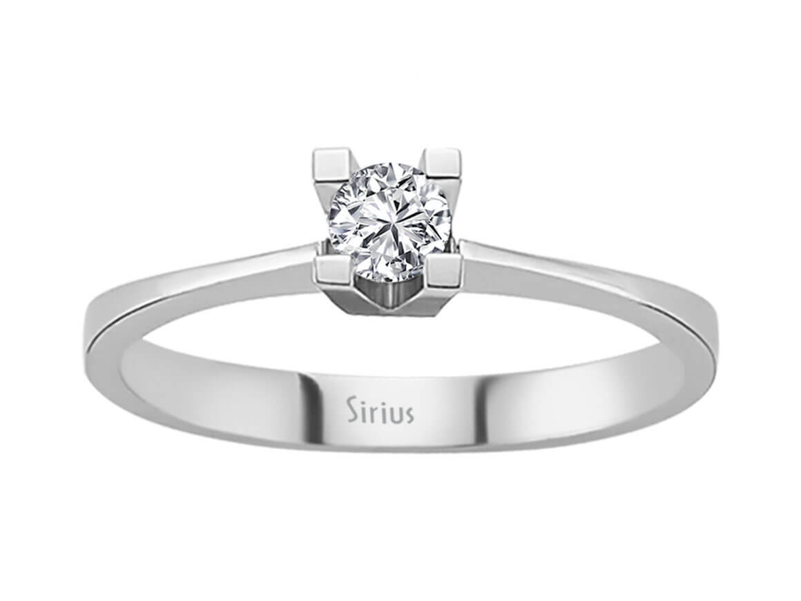 Zeitloser Solitär-Diamantring – 0,18 Karat – 14K Weißgold – Modell 15R0067