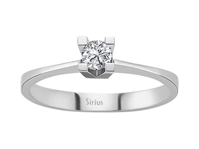 Zeitloser Solitär-Diamantring – 0,18 Karat – 14K Weißgold – Modell 15R0067