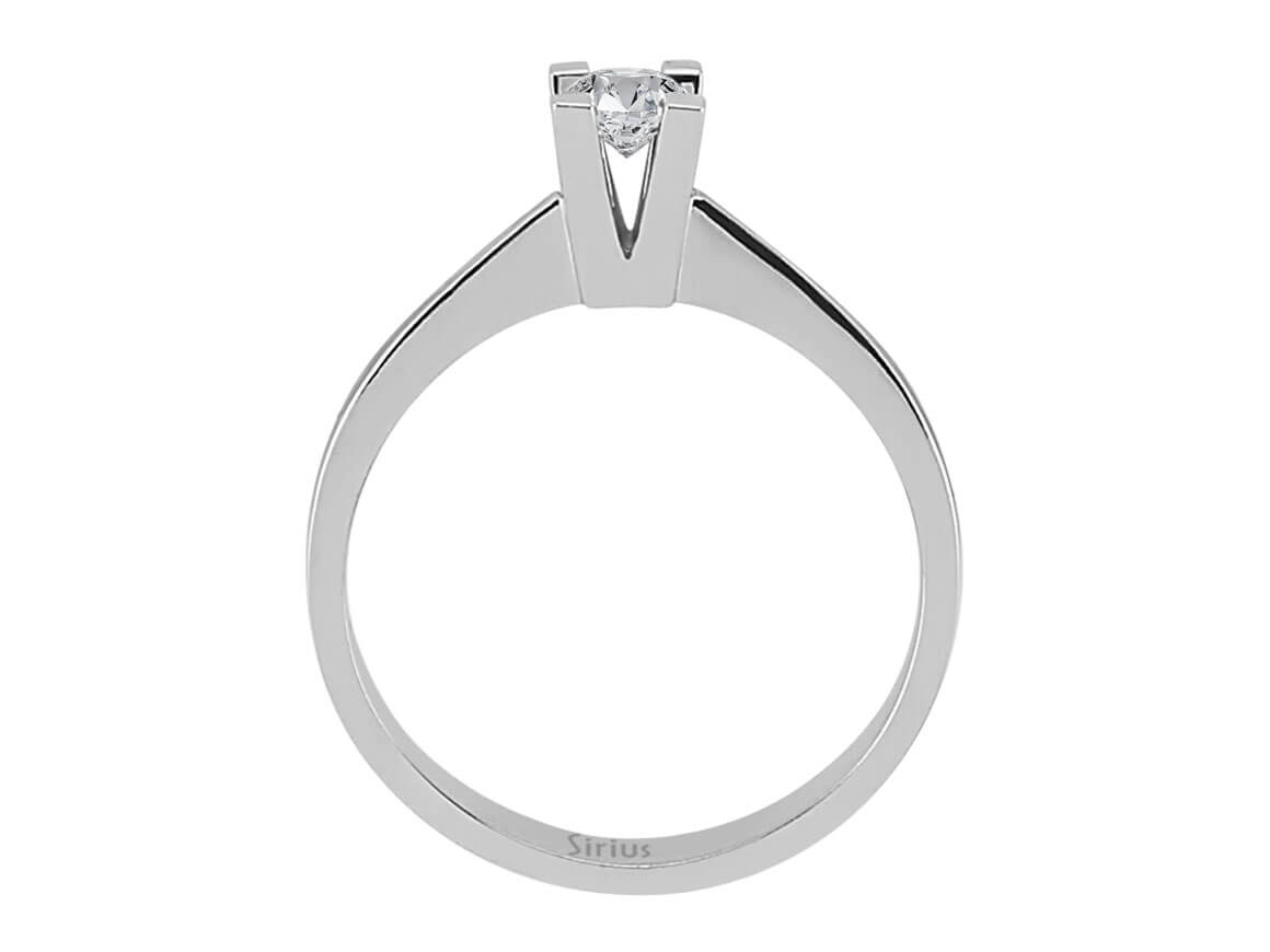 Zeitloser Solitär-Diamantring – 0,18 Karat – 14K Weißgold – Modell 15R0067