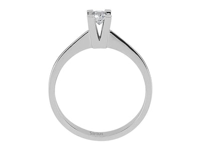 Zeitloser Solitär-Diamantring – 0,18 Karat – 14K Weißgold – Modell 15R0067