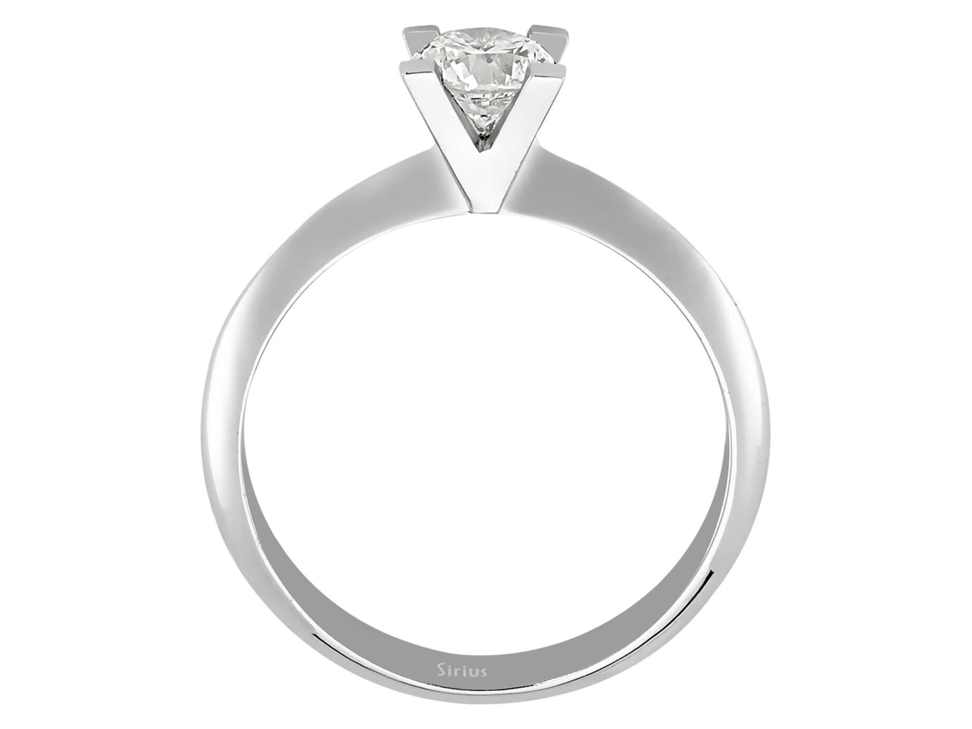 Klassischer Solitärring mit 0,50 ct Diamant aus 18K Weißgold – Modell 15R0069
