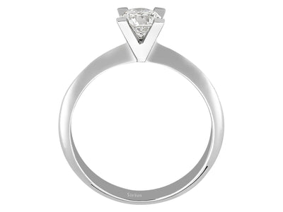 Klassischer Solitärring mit 0,50 ct Diamant aus 18K Weißgold – Modell 15R0069